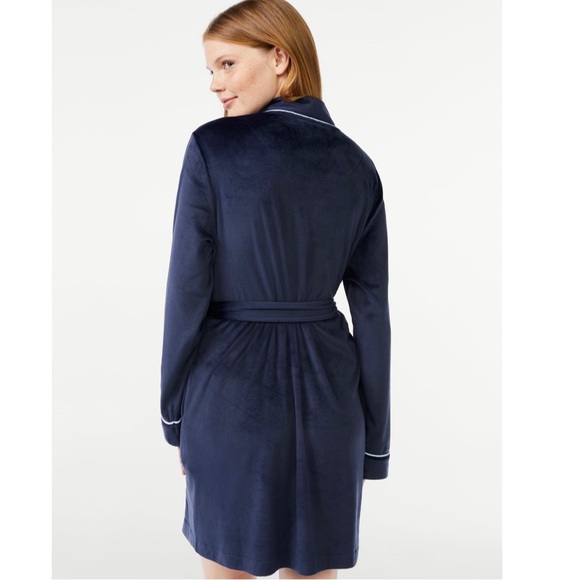 JOYSPUN WOMEN’S KNIT ROBE AND EYE MASK SET 2-Piece - Picture 3 of 7